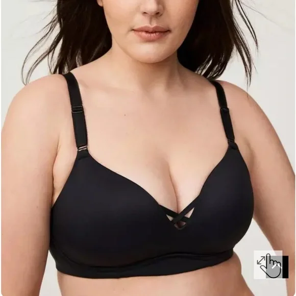 TORRID Women’s Dream Wire-Free Push-Up Bra Black Size 42DD - Picture 3 of 11